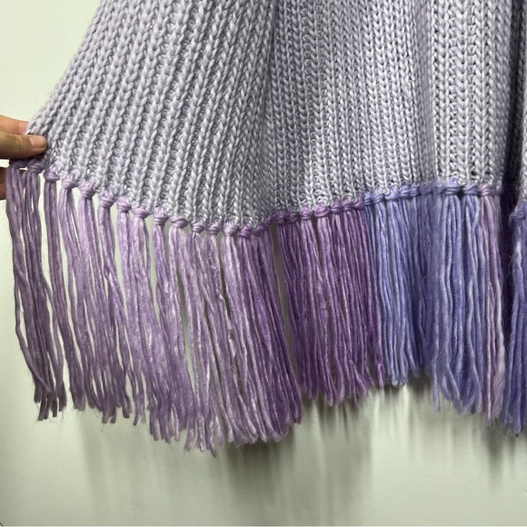 NWOT Anthropologie Chunky Knit Long Fringe Cardigan Size OS - Picture 7 of 12